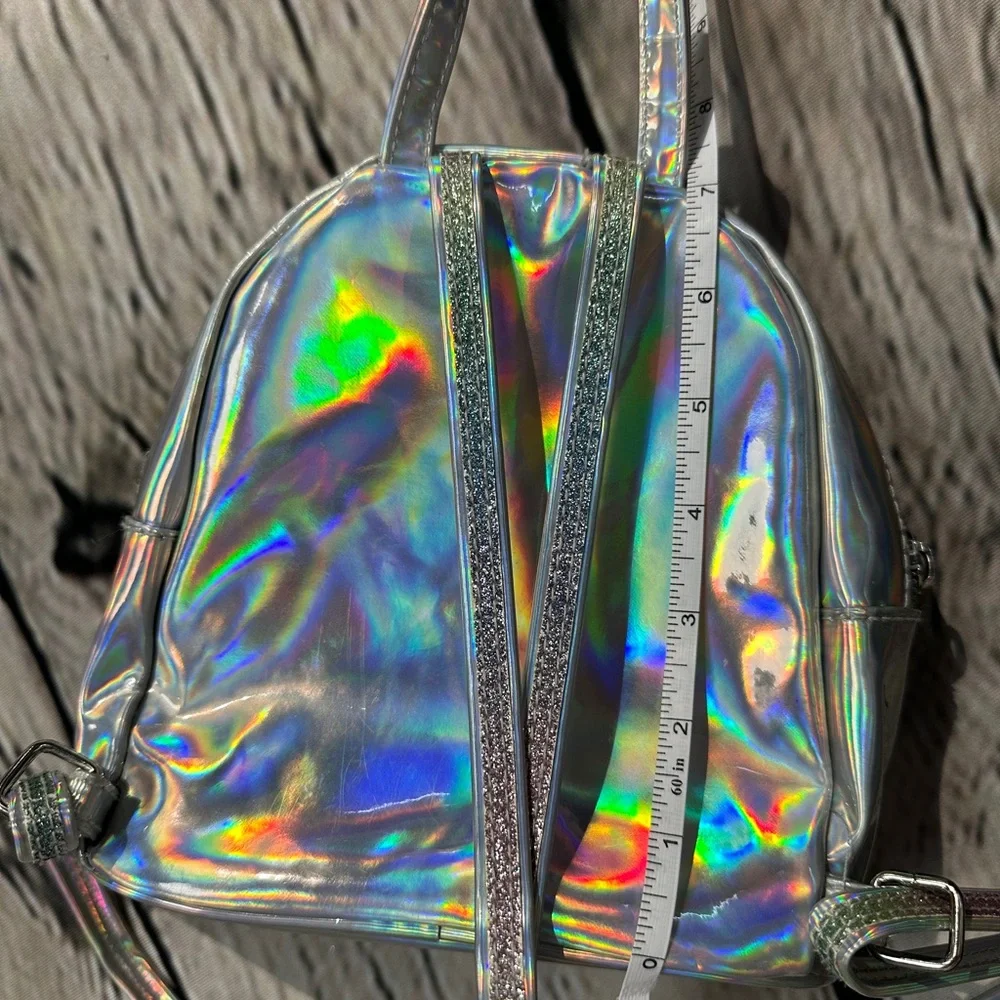 Place Silver Reflective Backpack with Adjustable Straps